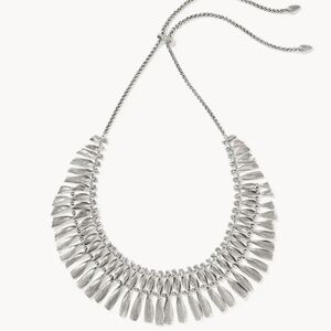 Kendra Scott Yellow Rose Zahara Vintage Silver Statement Necklace